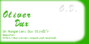 oliver dux business card